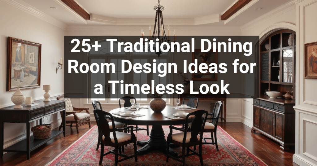 25+ Traditional Dining Room Design Ideas for a Timeless Look