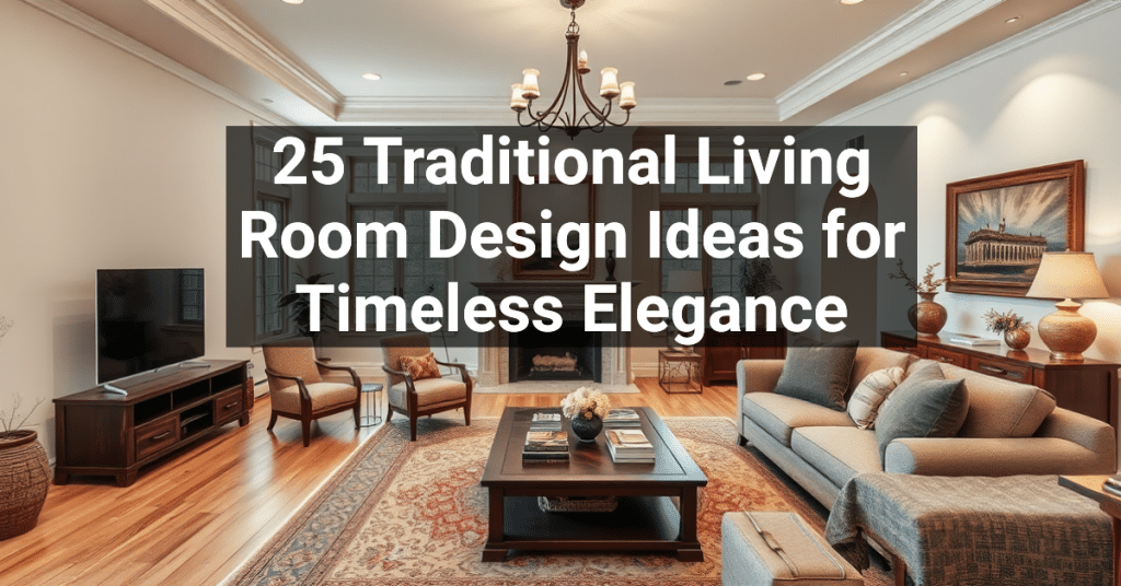 25 Traditional Living Room Design Ideas for Timeless Elegance