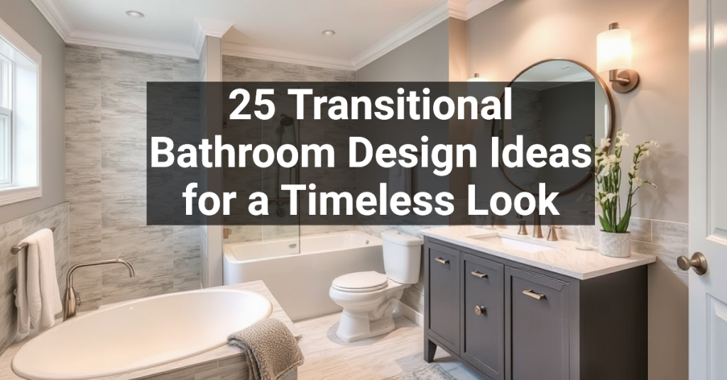 25 Transitional Bathroom Design Ideas for a Timeless Look