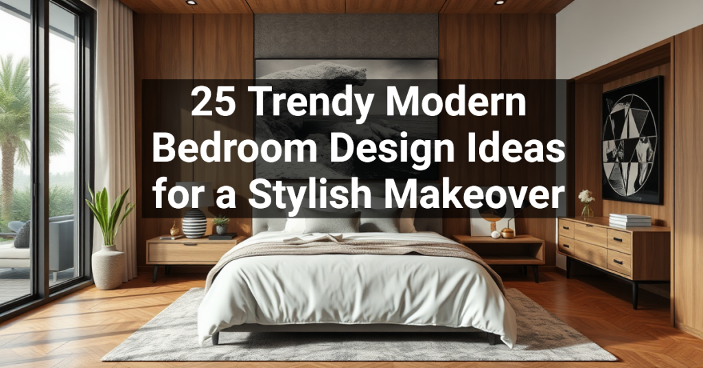 25 Trendy Modern Bedroom Design Ideas for a Stylish Makeover