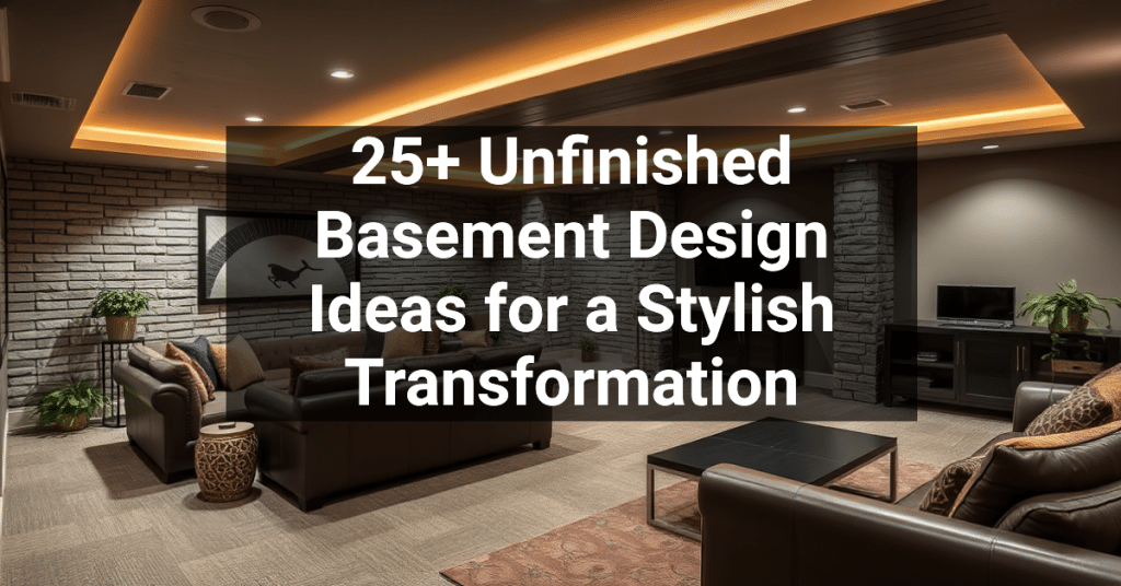 25+ Unfinished Basement Design Ideas for a Stylish Transformation