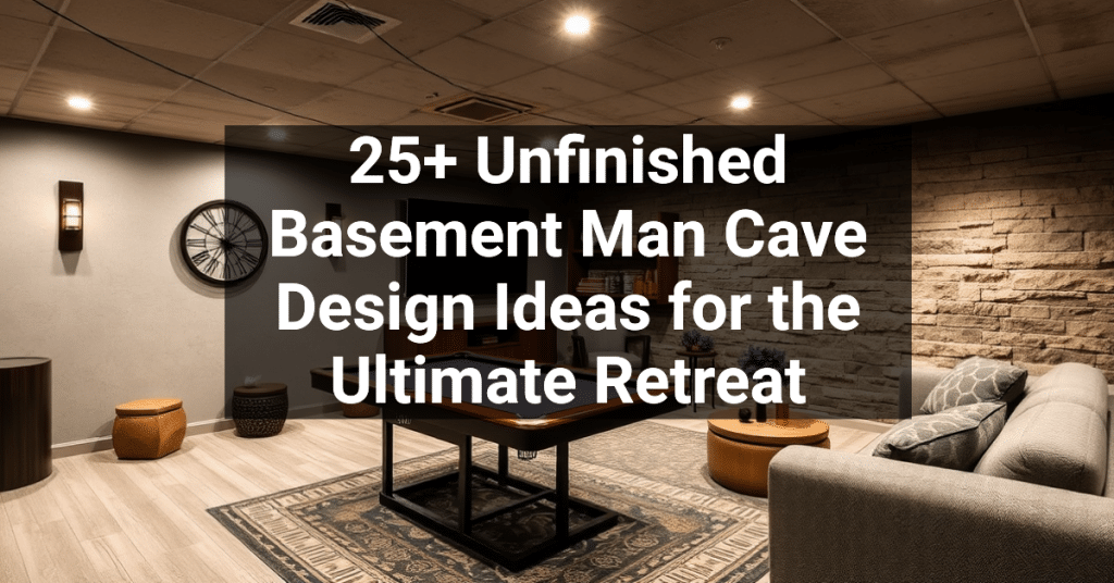 25+ Unfinished Basement Man Cave Design Ideas for the Ultimate Retreat