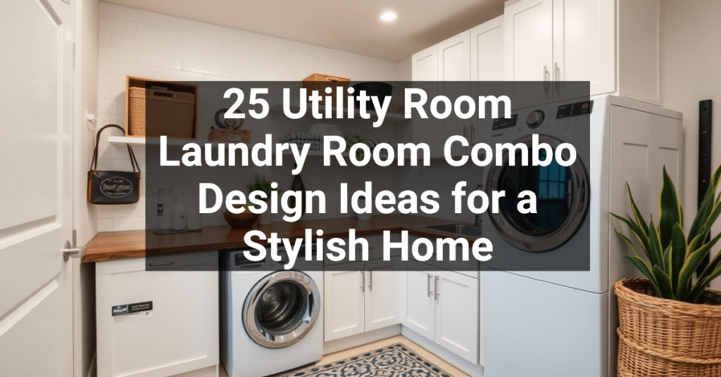 25 Utility Room Laundry Room Combo Design Ideas for a Stylish Home