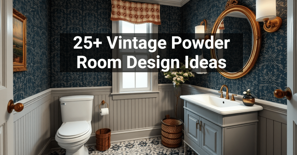 25+ Vintage Powder Room Design Ideas