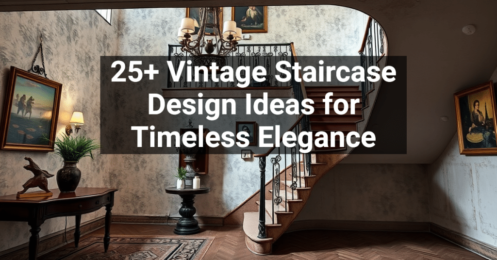 25+ Vintage Staircase Design Ideas for Timeless Elegance