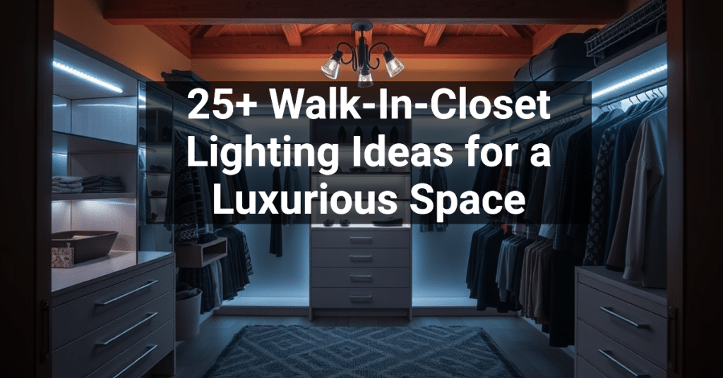 25+ Walk-In-Closet Lighting Ideas for a Luxurious Space