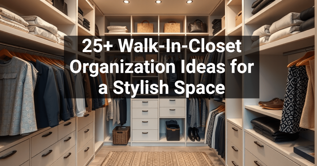 25+ Walk-In-Closet Organization Ideas for a Stylish Space