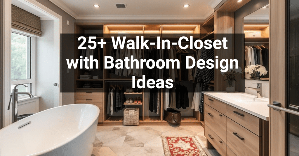 25+ Walk-In-Closet with Bathroom Design Ideas