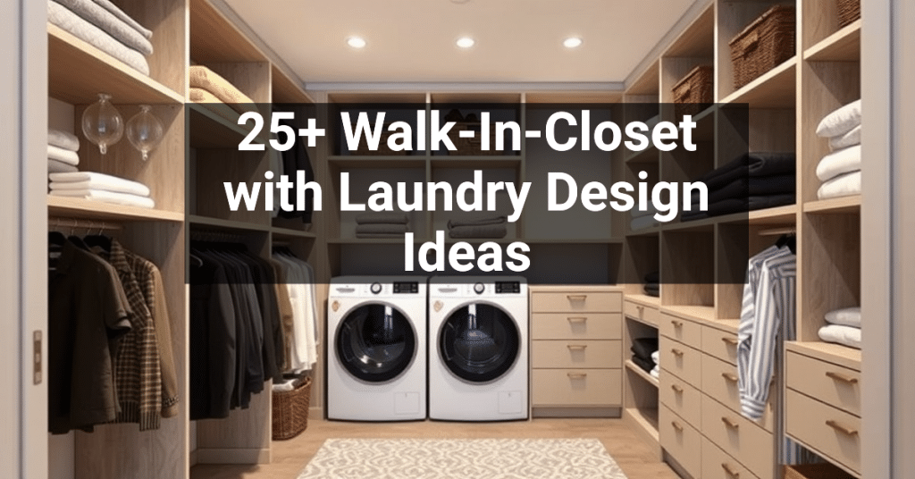 25+ Walk-In-Closet with Laundry Design Ideas