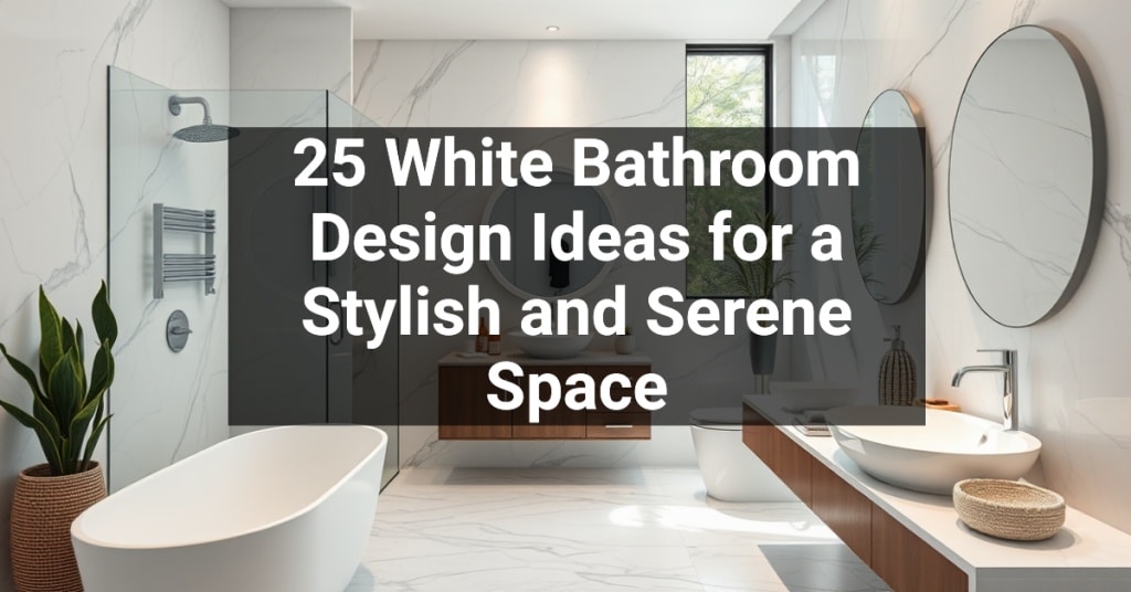 25 White Bathroom Design Ideas for a Stylish and Serene Space