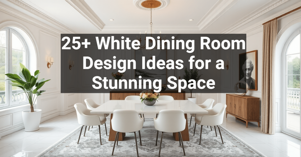 25+ White Dining Room Design Ideas for a Stunning Space