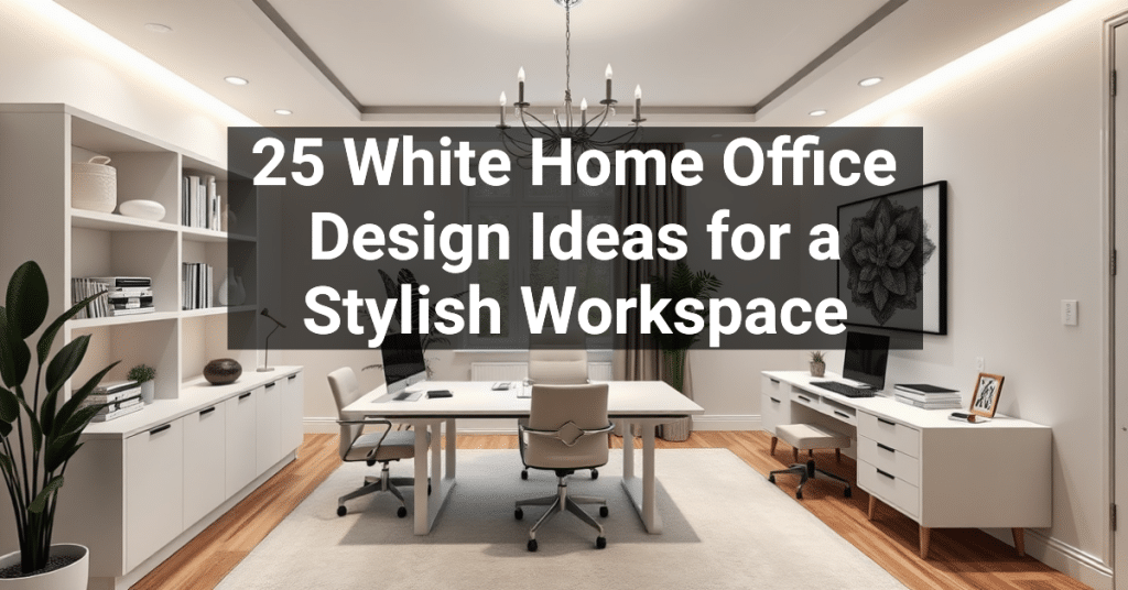 25 White Home Office Design Ideas for a Stylish Workspace