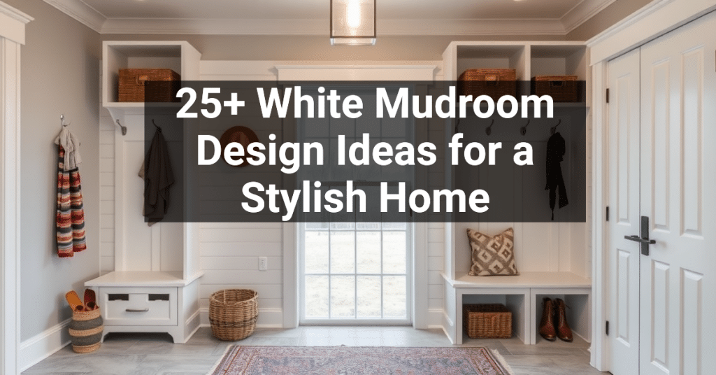 25+ White Mudroom Design Ideas for a Stylish Home