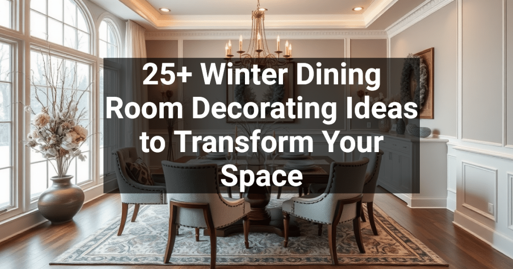 25+ Winter Dining Room Decorating Ideas to Transform Your Space