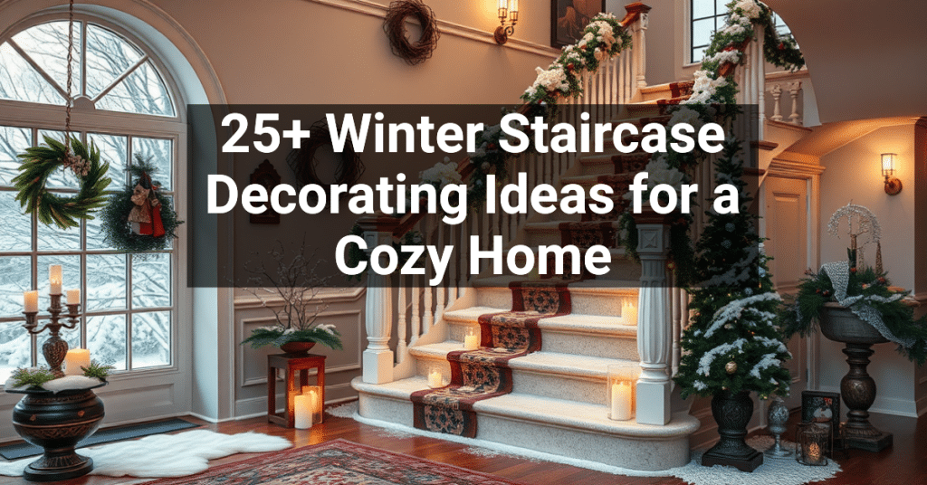 25+ Winter Staircase Decorating Ideas for a Cozy Home