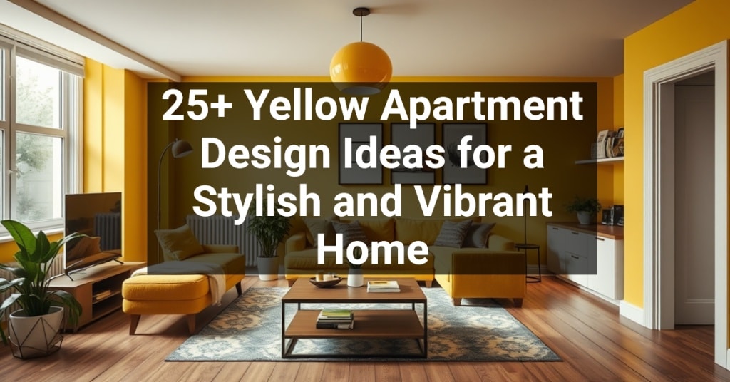 25+ Yellow Apartment Design Ideas for a Stylish and Vibrant Home