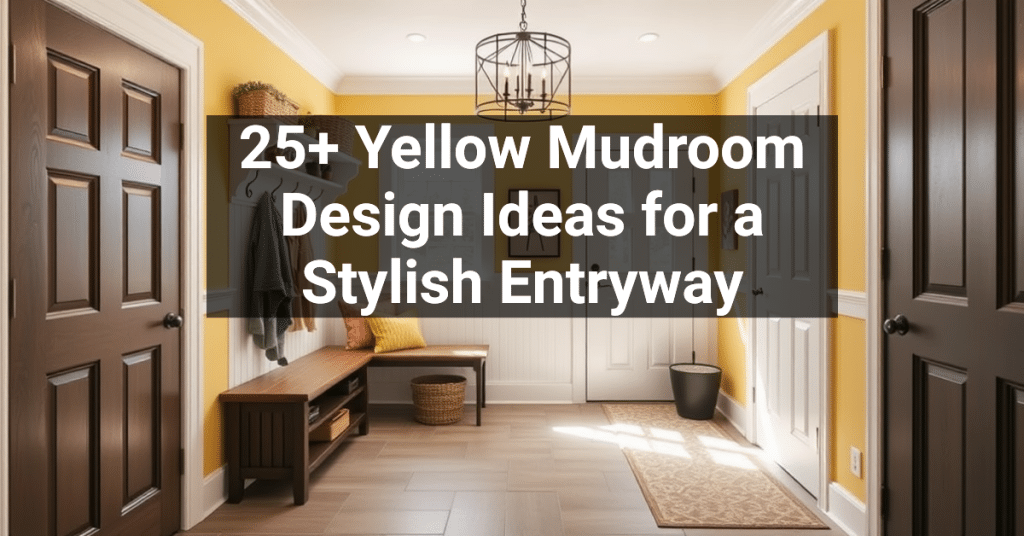 25+ Yellow Mudroom Design Ideas for a Stylish Entryway