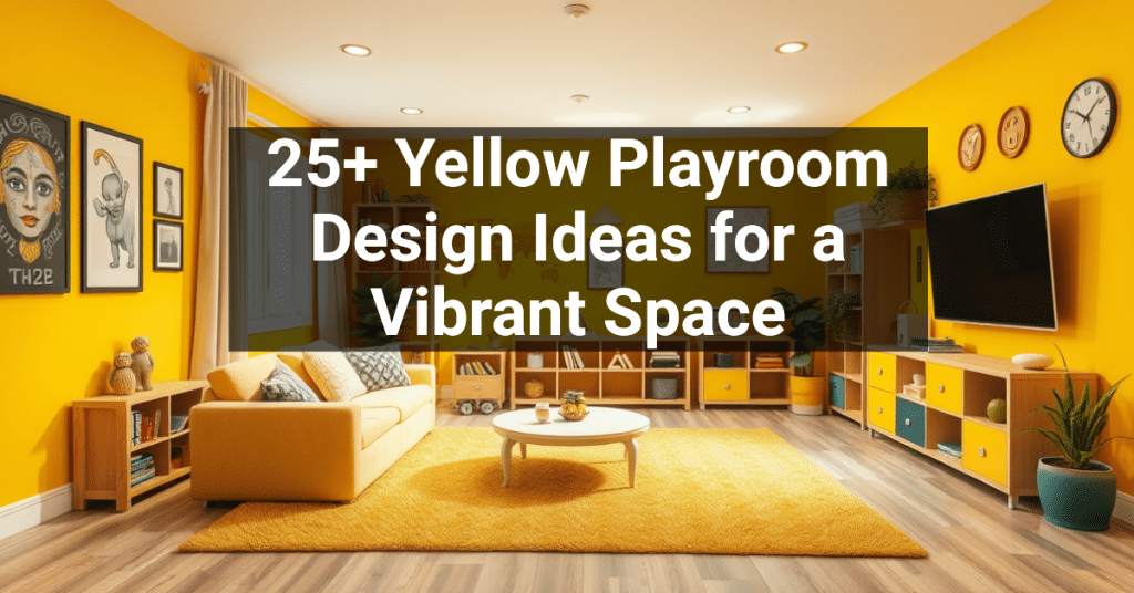 25+ Yellow Playroom Design Ideas for a Vibrant Space