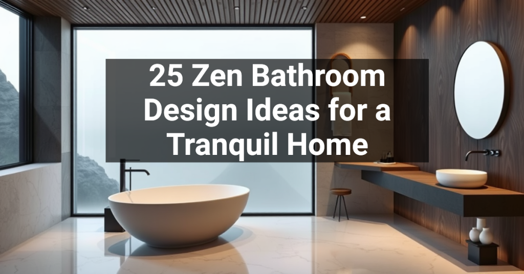 25 Zen Bathroom Design Ideas for a Tranquil Home