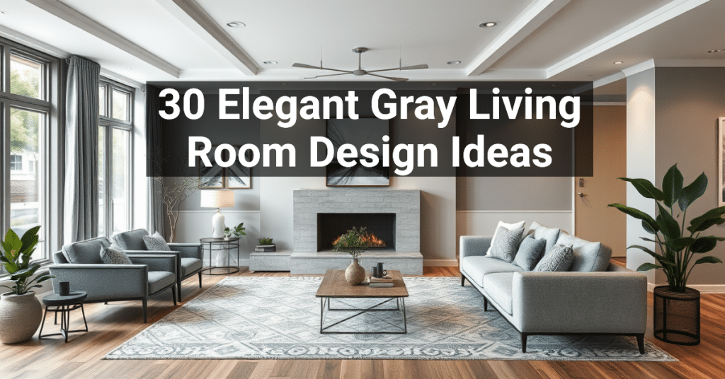 30 Elegant Gray Living Room Design Ideas