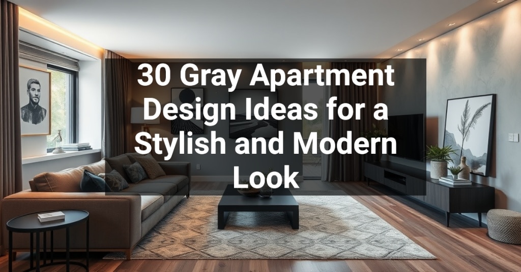 30 Gray Apartment Design Ideas for a Stylish and Modern Look