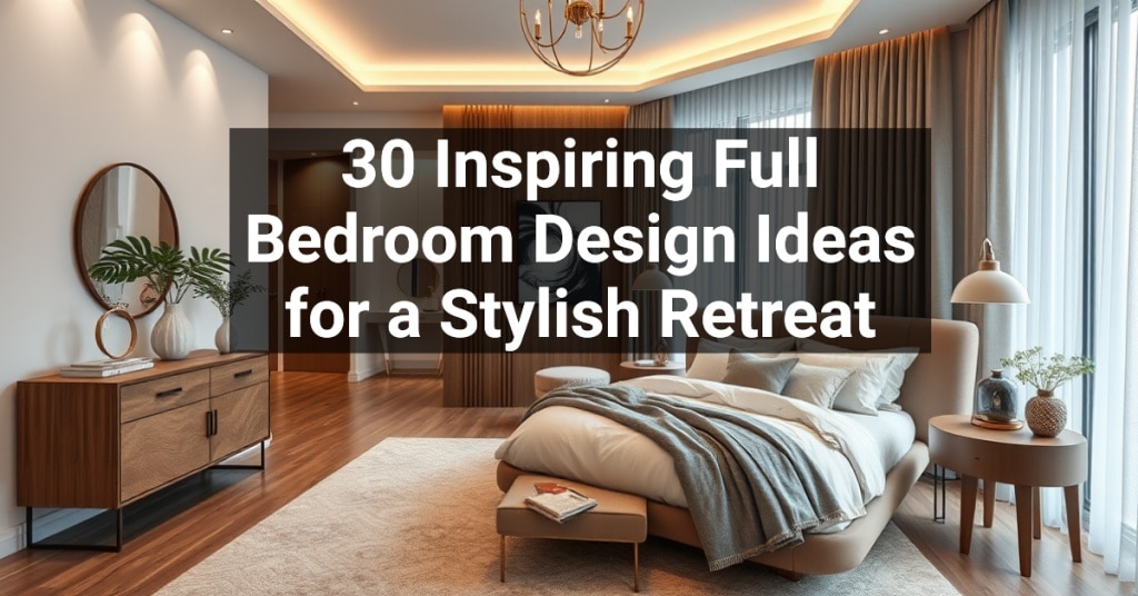 30 Inspiring Full Bedroom Design Ideas for a Stylish Retreat