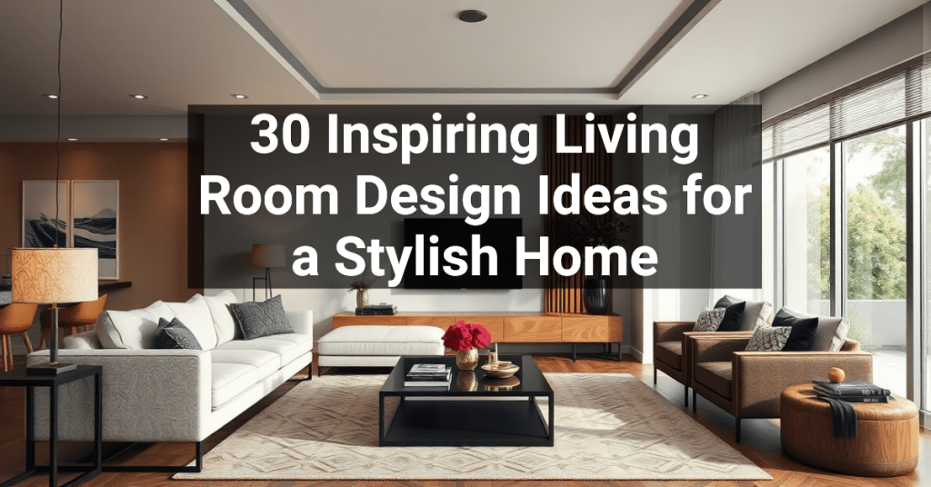 30 Inspiring Living Room Design Ideas for a Stylish Home