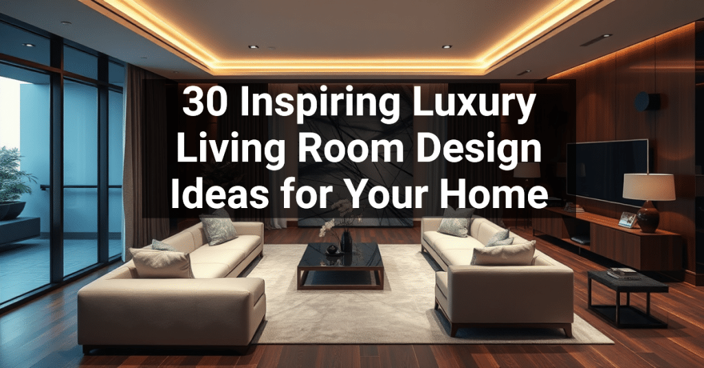 30 Inspiring Luxury Living Room Design Ideas for Your Home