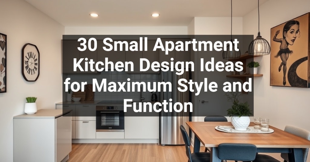 30 Small Apartment Kitchen Design Ideas for Maximum Style and Function