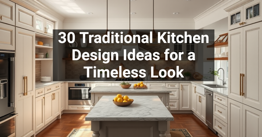 30 Traditional Kitchen Design Ideas for a Timeless Look