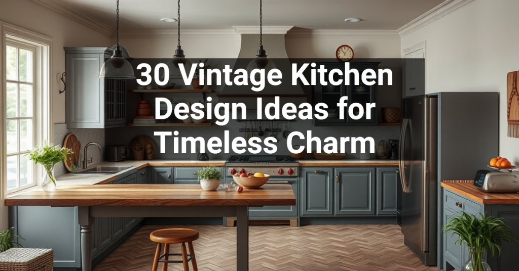 30 Vintage Kitchen Design Ideas for Timeless Charm