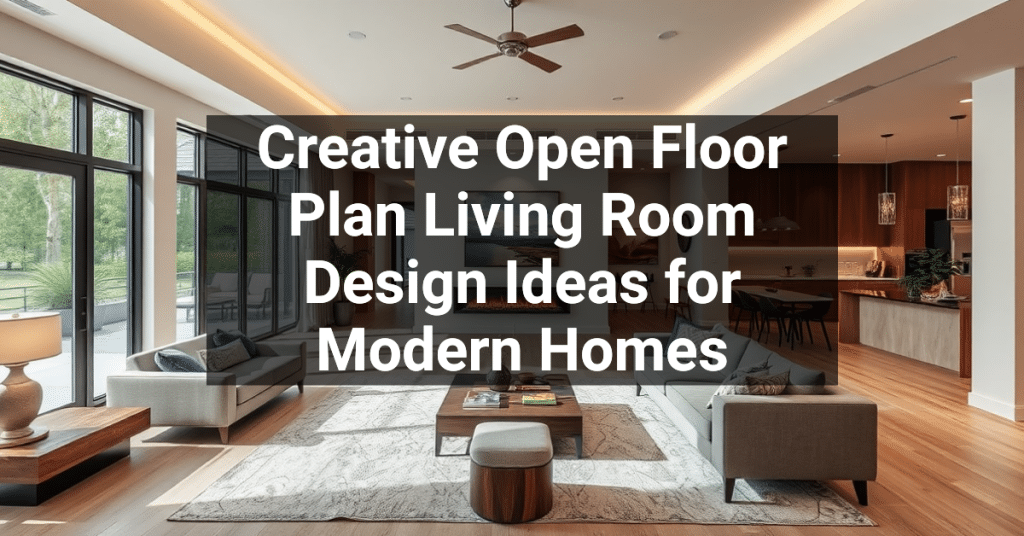 Creative Open Floor Plan Living Room Design Ideas for Modern Homes