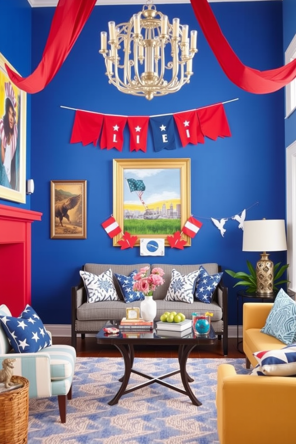 Accent walls painted in festive colors create a vibrant and inviting atmosphere in any room. Consider using deep red or bright blue to make a bold statement that celebrates the spirit of Labor Day. Incorporate themed decorations such as banners and seasonal artwork to enhance the festive feel. Pair these with complementary furniture pieces to create a cohesive and cheerful environment.