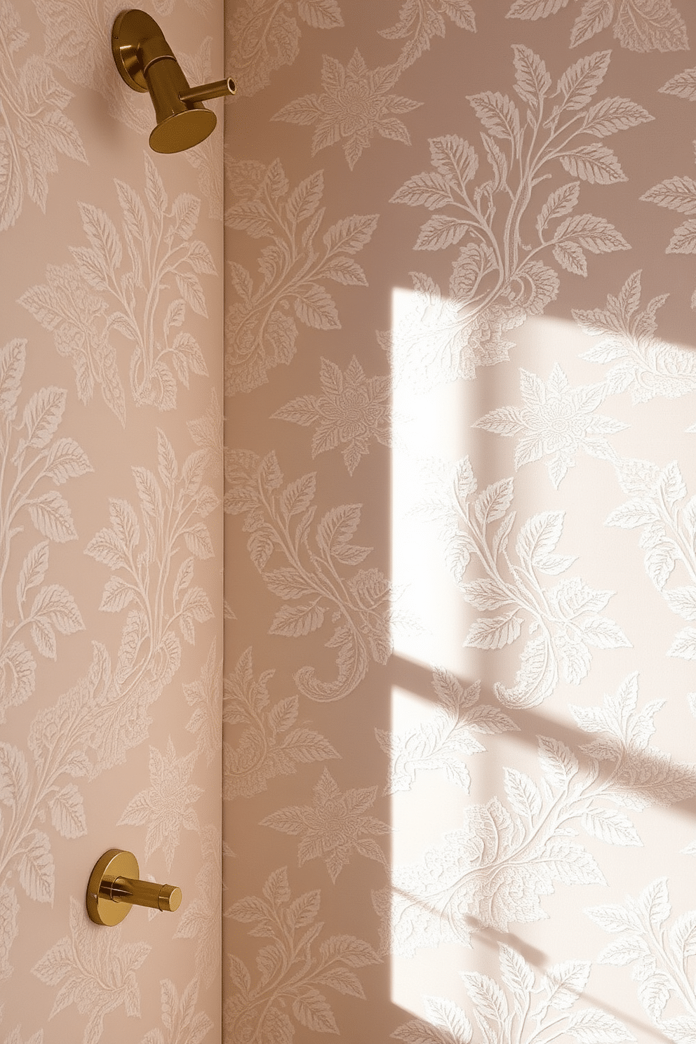 Elegant lace patterns for a delicate touch. The wallpaper features intricate lace motifs in a soft pastel color palette, creating a serene and sophisticated atmosphere. The design incorporates subtle textures that mimic the look of real lace, enhancing the overall elegance of the space. Accents of gold or silver can be added through fixtures and accessories to elevate the refined aesthetic.