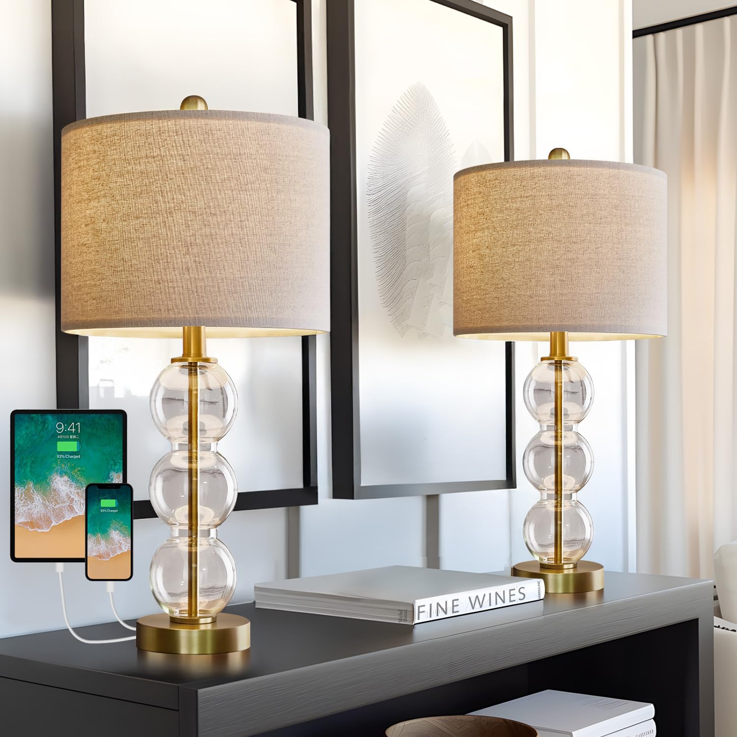 1 Best Glass Base Table Lamps