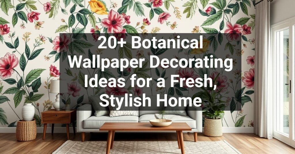 20+ Botanical Wallpaper Decorating Ideas for a Fresh, Stylish Home