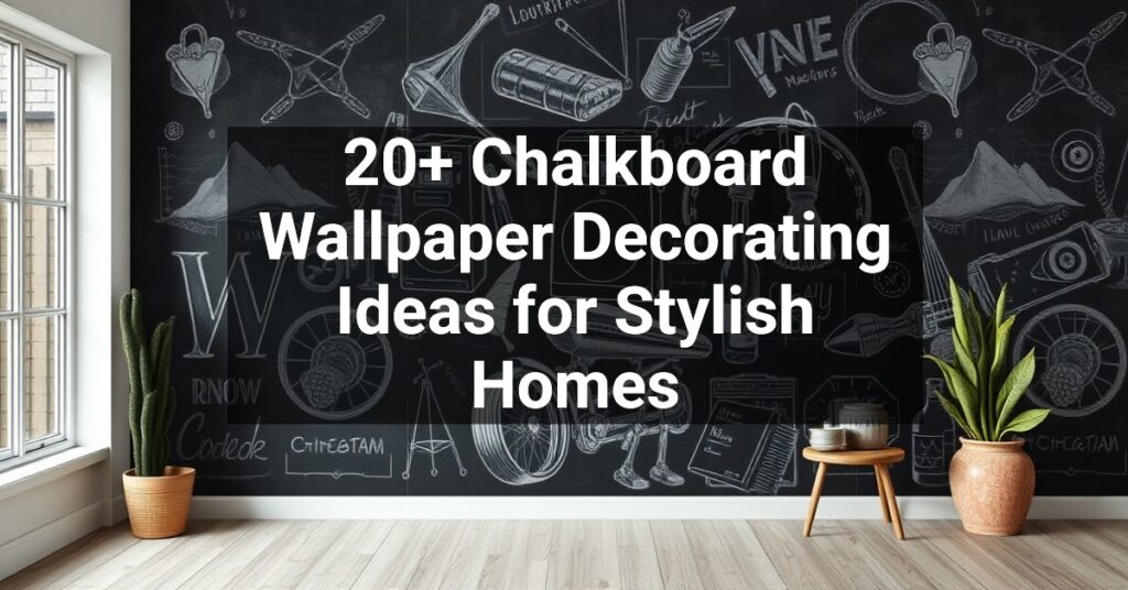 20+ Chalkboard Wallpaper Decorating Ideas for Stylish Homes