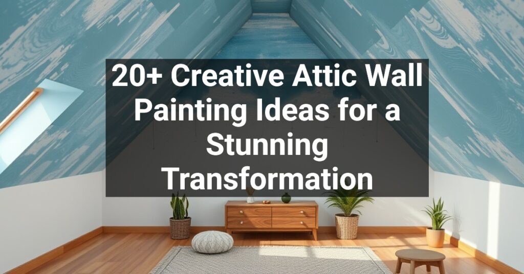 20+ Creative Attic Wall Painting Ideas for a Stunning Transformation