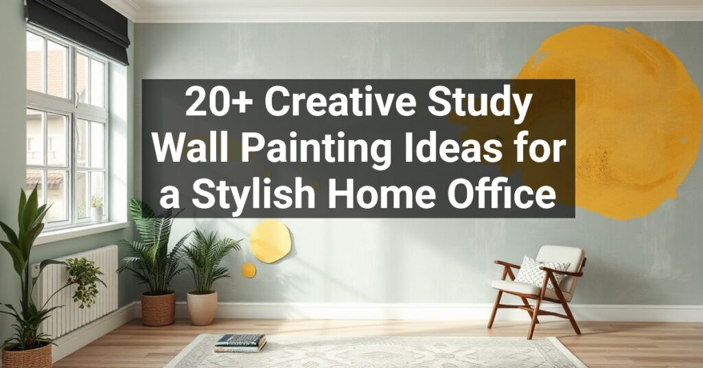 20+ Creative Study Wall Painting Ideas for a Stylish Home Office