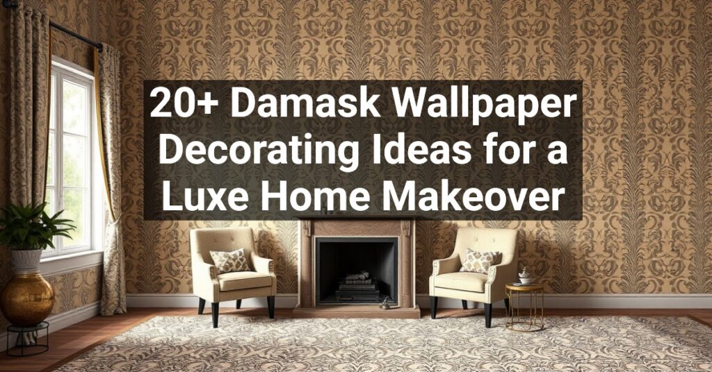 20+ Damask Wallpaper Decorating Ideas for a Luxe Home Makeover