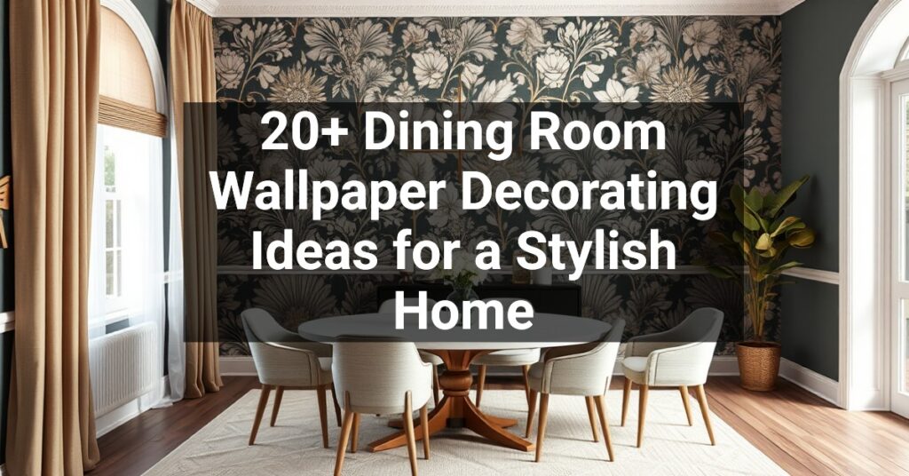 20+ Dining Room Wallpaper Decorating Ideas for a Stylish Home