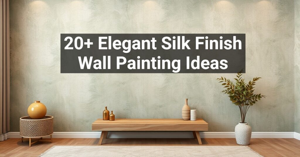 20+ Elegant Silk Finish Wall Painting Ideas