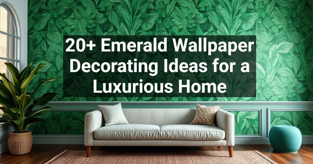 20+ Emerald Wallpaper Decorating Ideas for a Luxurious Home