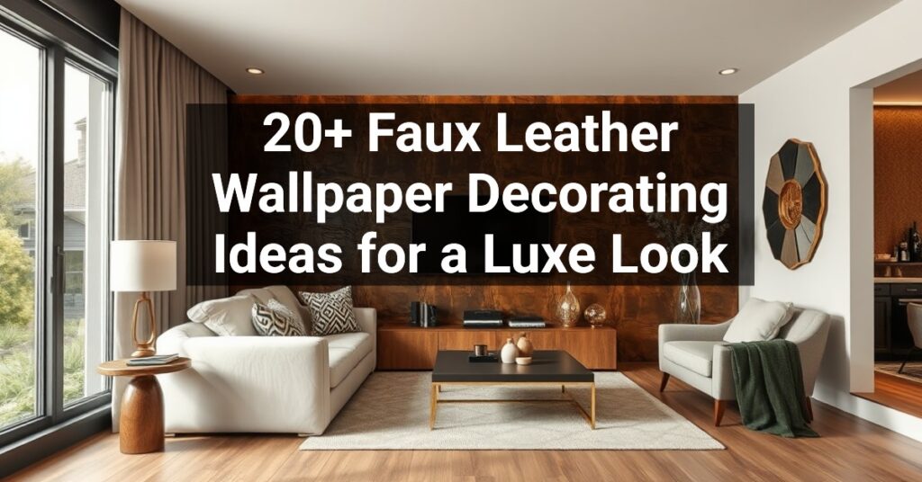 20+ Faux Leather Wallpaper Decorating Ideas for a Luxe Look