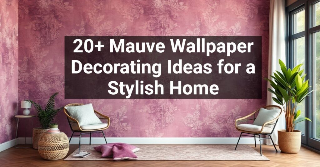 20+ Mauve Wallpaper Decorating Ideas for a Stylish Home