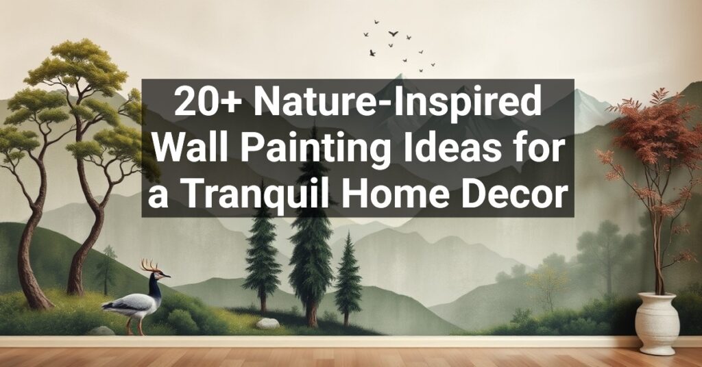 20+ Nature-Inspired Wall Painting Ideas for a Tranquil Home Decor