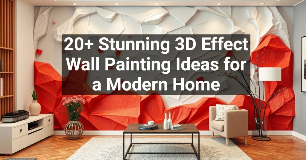 20+ Stunning 3D Effect Wall Painting Ideas for a Modern Home