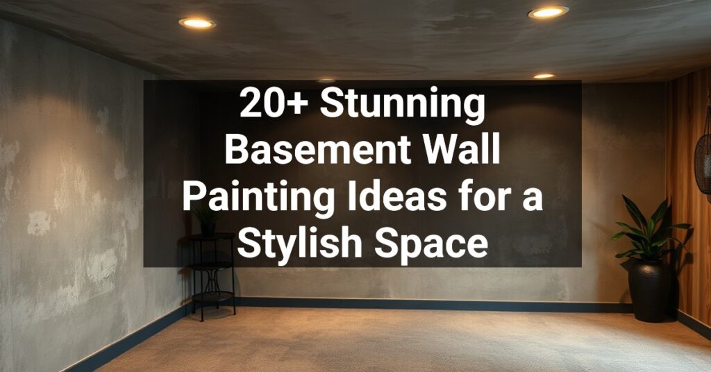 20+ Stunning Basement Wall Painting Ideas for a Stylish Space