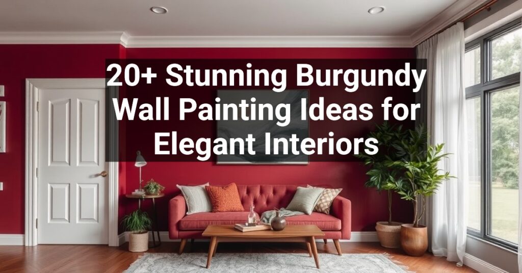 20+ Stunning Burgundy Wall Painting Ideas for Elegant Interiors