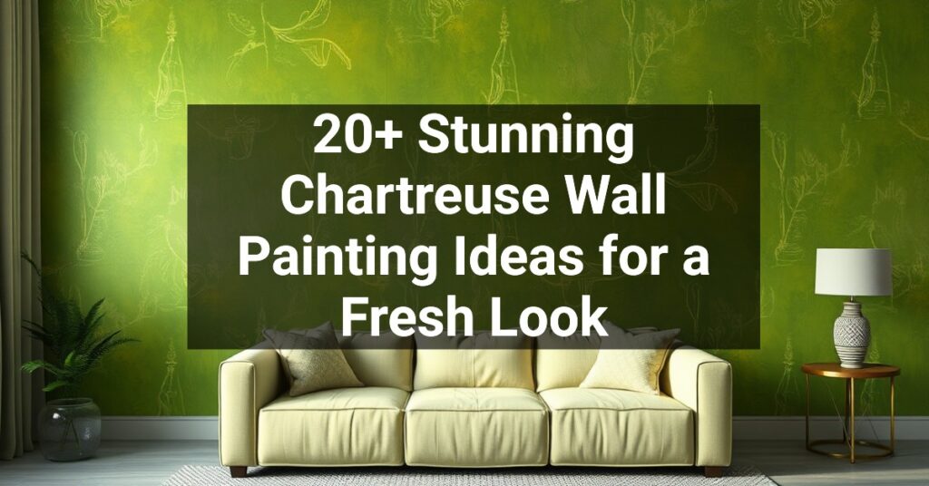 20+ Stunning Chartreuse Wall Painting Ideas for a Fresh Look